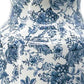 24" Blue And White Chinoiserie Porcelain Urn Table Vase