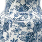 24" Blue And White Chinoiserie Porcelain Urn Table Vase