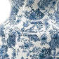 24" Blue And White Chinoiserie Porcelain Urn Table Vase