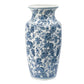 24" Blue And White Chinoiserie Porcelain Urn Table Vase