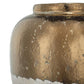 16" Antiqued Bronze And Light Gray Color Block Ceramic Round Jug Vase