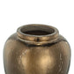 16" Beige and Bronze Terracotta Round Jug Vase