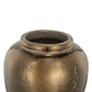 16" Antiqued Bronze And Light Gray Color Block Ceramic Round Jug Vase