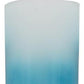 18" Blue White And Gold Ombre Glass And Aluminum Pedestal Table Vase