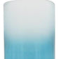 21" Blue White And Gold Ombre Glass And Aluminum Pedestal Table Vase