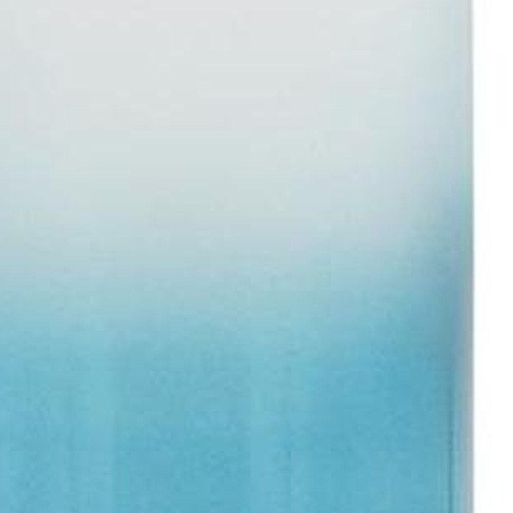 21" Blue White And Gold Ombre Glass And Aluminum Pedestal Table Vase