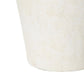 10" Brown And White Color Block Ceramic Round Jug Vase