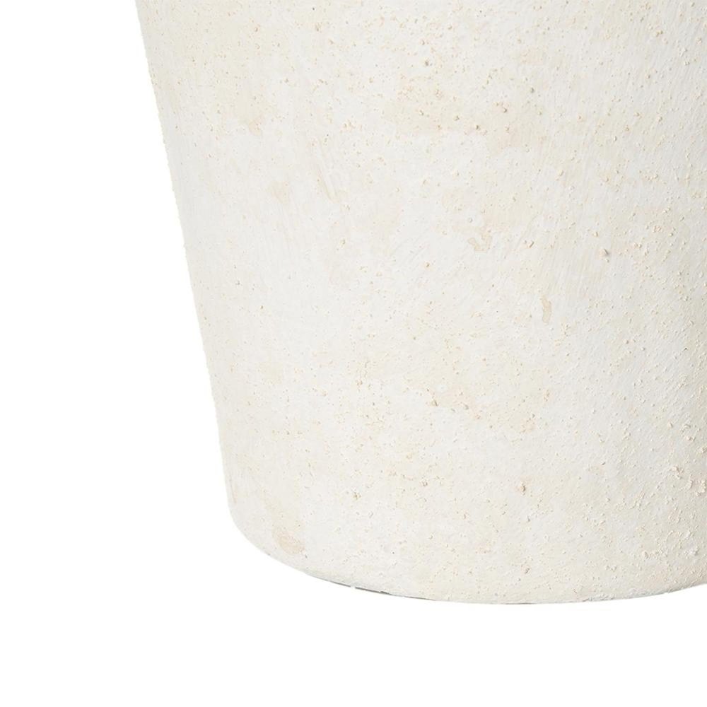 10" Ivory and Brown Ceramic Round Jug Vase