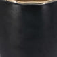 10" Black And Gold Cast Aluminum Oval Table Vase