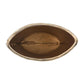 10" Black And Gold Cast Aluminum Oval Table Vase