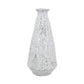 12" White Terracotta Tapered Jug Vase