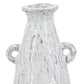 12" White Terracotta Tapered Jug Vase