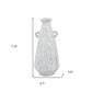 12" White Terracotta Tapered Jug Vase