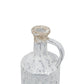 11" White Terracotta Cylinder Jug Vase