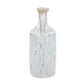 11" White Terracotta Cylinder Jug Vase