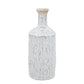11" White Terracotta Cylinder Jug Vase