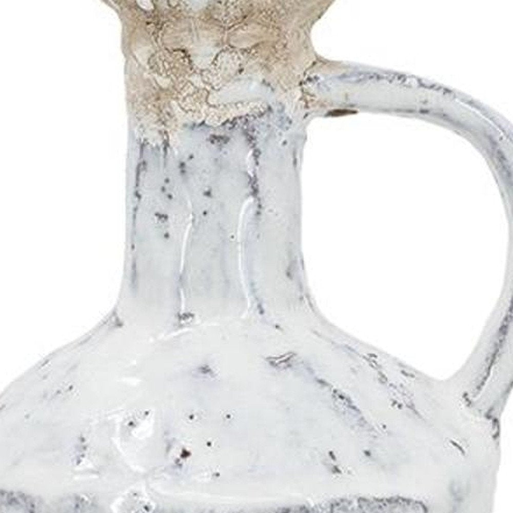 11" Ivory Terracotta Round Jug Vase