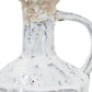 11" White Terracotta Cylinder Jug Vase