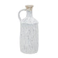 11" White Terracotta Cylinder Jug Vase
