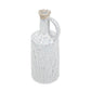 13" White Terracotta Cylinder Jug Vase