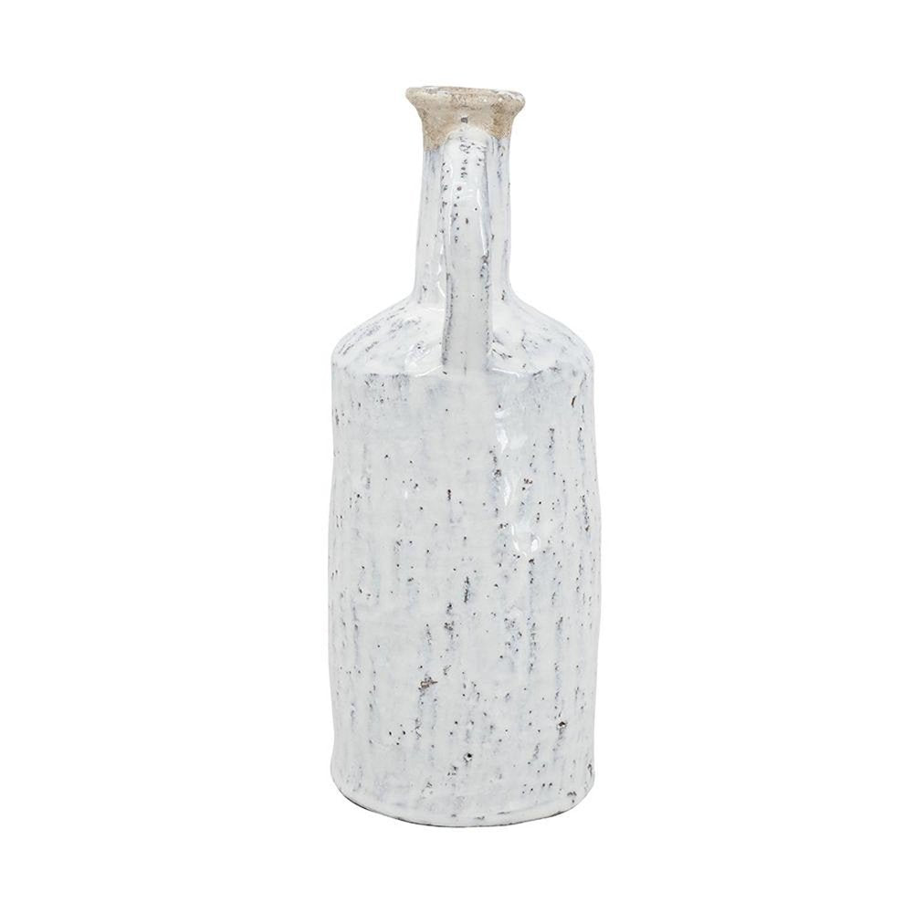 13" Ivory Terracotta Round Jug Vase