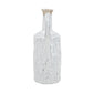 13" White Terracotta Cylinder Jug Vase