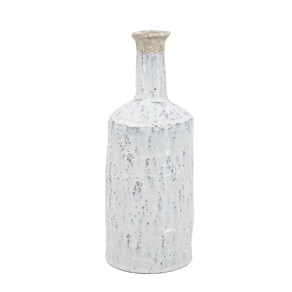 13" Ivory Terracotta Round Jug Vase