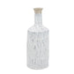 13" White Terracotta Cylinder Jug Vase