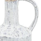 13" White Terracotta Cylinder Jug Vase