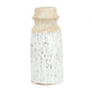 10" Beige And Ivory Cylinder Terracotta Table Vase