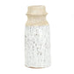10" Beige And Ivory Cylinder Terracotta Table Vase