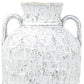 16" Beige And Ivory Amphora Terracotta Urn