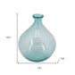 10" Aqua Bubble Glass Round Table Vase