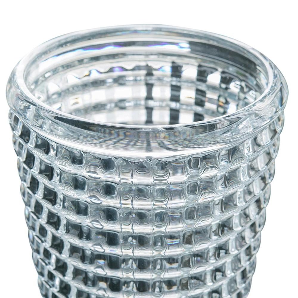 11" Clear Round Glass Table Vase