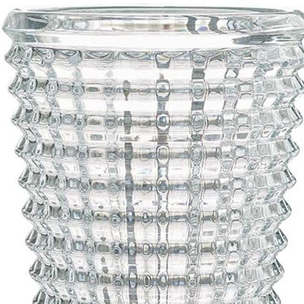 11" Clear Round Glass Table Vase