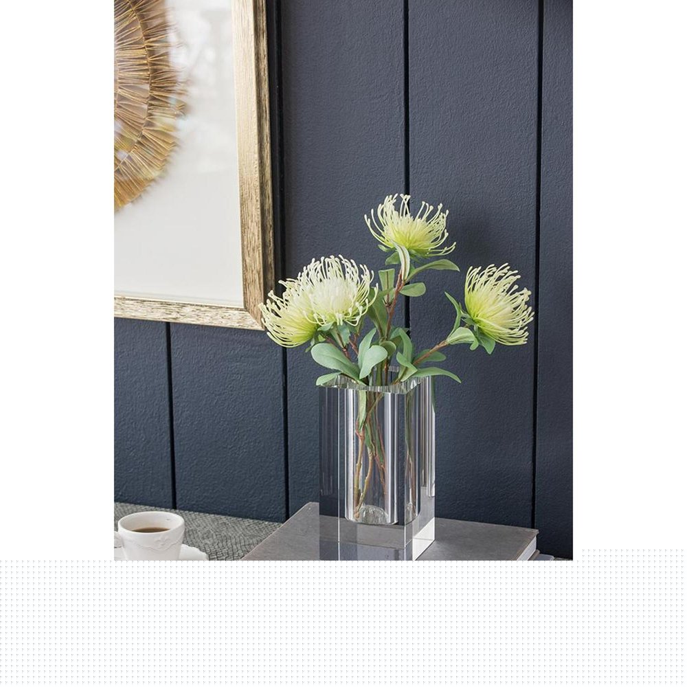 8" Clear Square Glass Table Vase