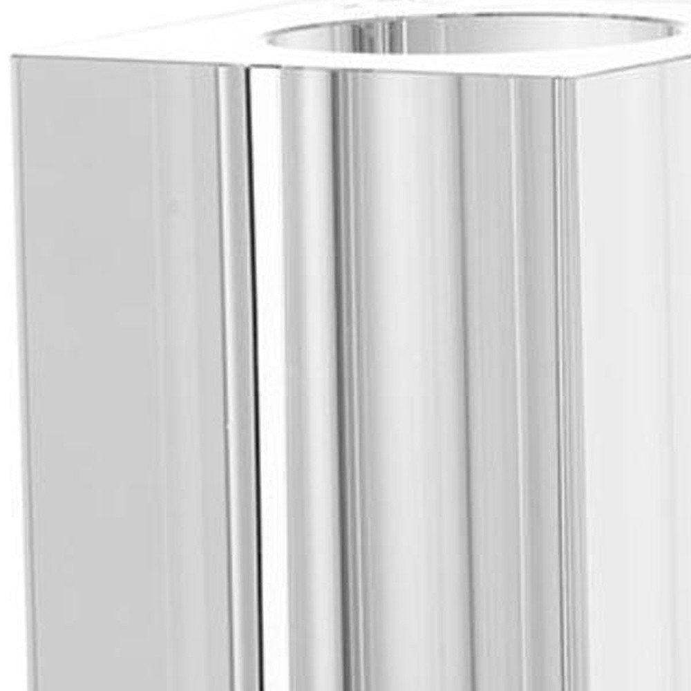 8" Clear Square Glass Table Vase