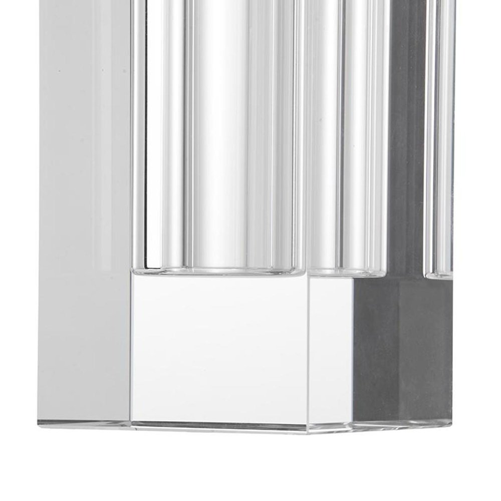 8" Clear Square Glass Table Vase