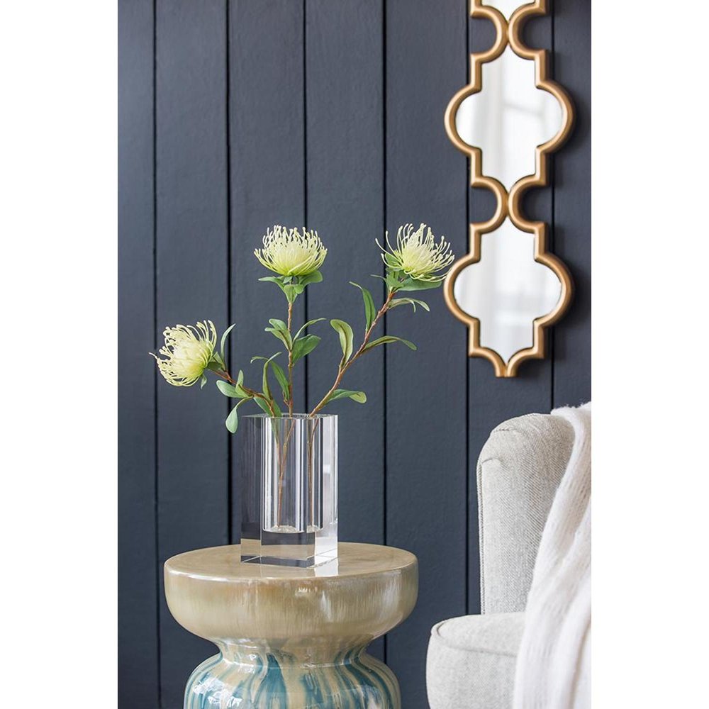 8" Clear Square Glass Table Vase