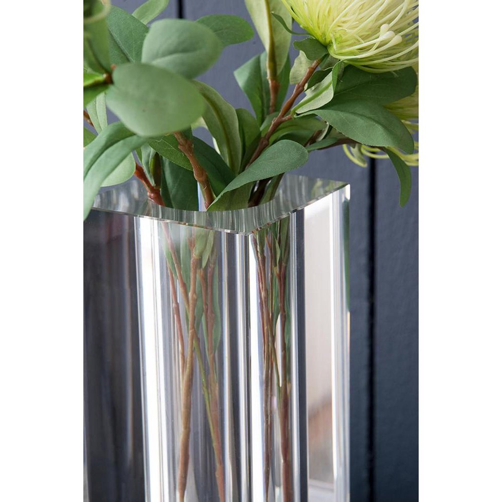 10" Clear Square Glass Table Vase