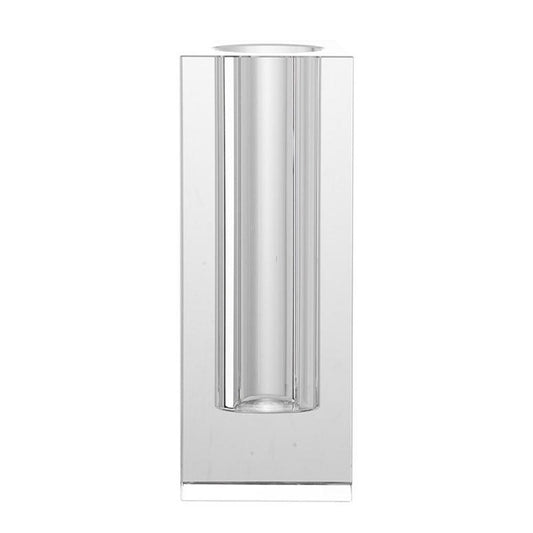 10" Clear Square Glass Table Vase