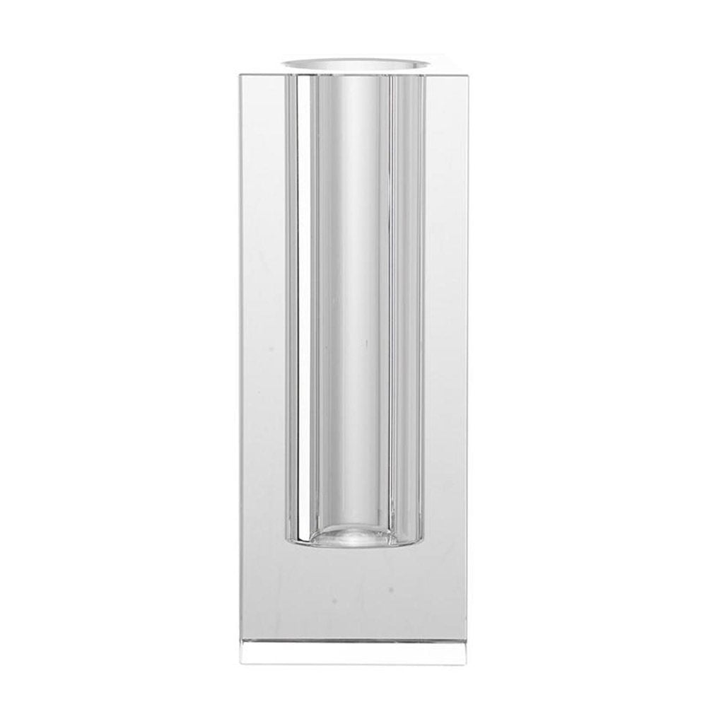 10" Clear Square Glass Table Vase