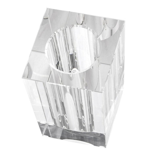 10" Clear Square Glass Table Vase