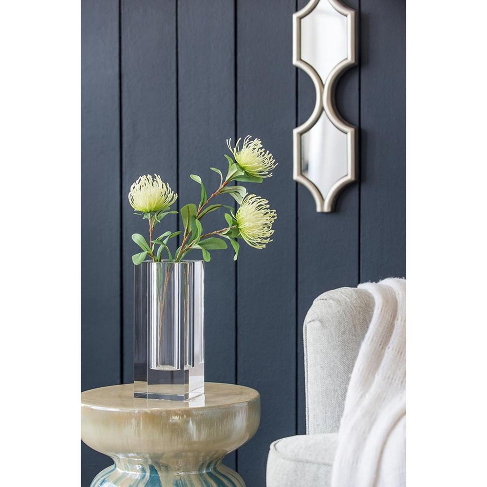 10" Clear Square Glass Table Vase