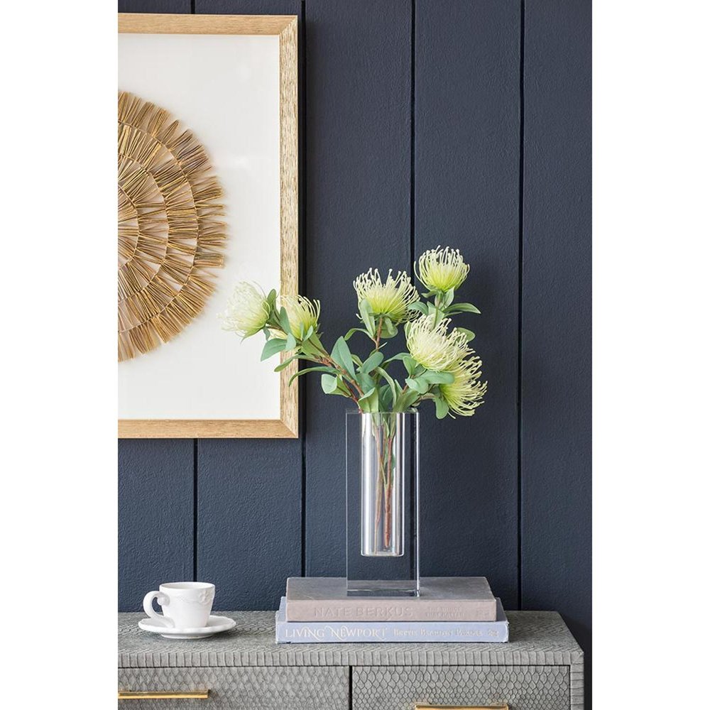 10" Clear Square Glass Table Vase