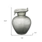 10" Light Gray Bubble Glass Round Table Vase
