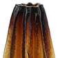 12" Burnt Umber Wavy Glass Table Vase