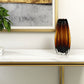 12" Burnt Umber Wavy Glass Table Vase