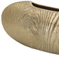 7" Gold Aluminum Oval Disc Table Vase