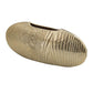 7" Gold Aluminum Oval Disc Table Vase